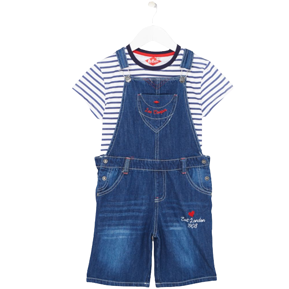 ENSEMBLE FILLE LEE COOPER SALOPETTE ET TEE SHIRT