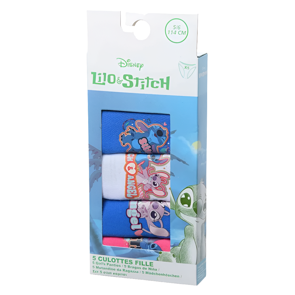 COFFRET DE 5 CULOTTES DISNEY STITCH