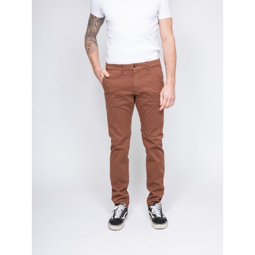 Pantalon chino coupe ajustée VAIRE CACAO