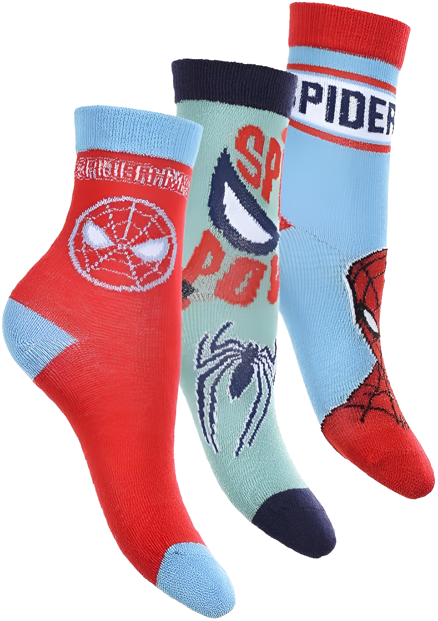 LOT DE 3 PAIRES DE CHAUSSETTES SPIDERMAN