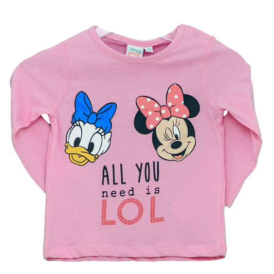 TEE SHIRT A MANCHE LONGUE DISNEY BABY MINNIE ET DAISY