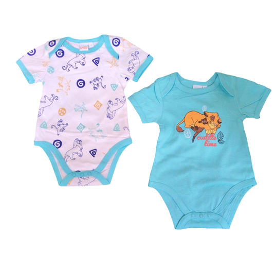 LOT DE 2 BODYS MANCHE COURTE DISNEY ROI LION