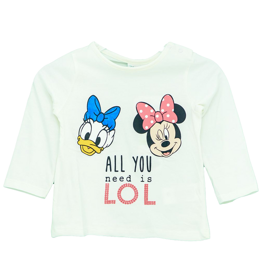 TEE SHIRT A MANCHE LONGUE DISNEY BABY MINNIE ET DAISY