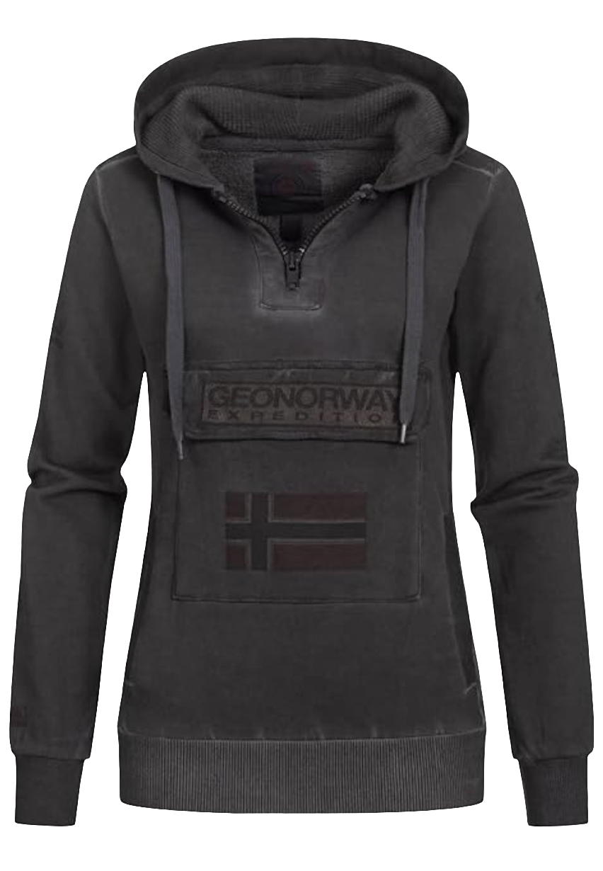 SWEAT A CAPUCHE GEONORWAY EXPEDITION NOIR