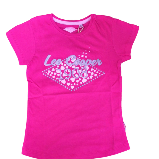 TEE SHIRT FILLE LEE COOPER FUSHIA
