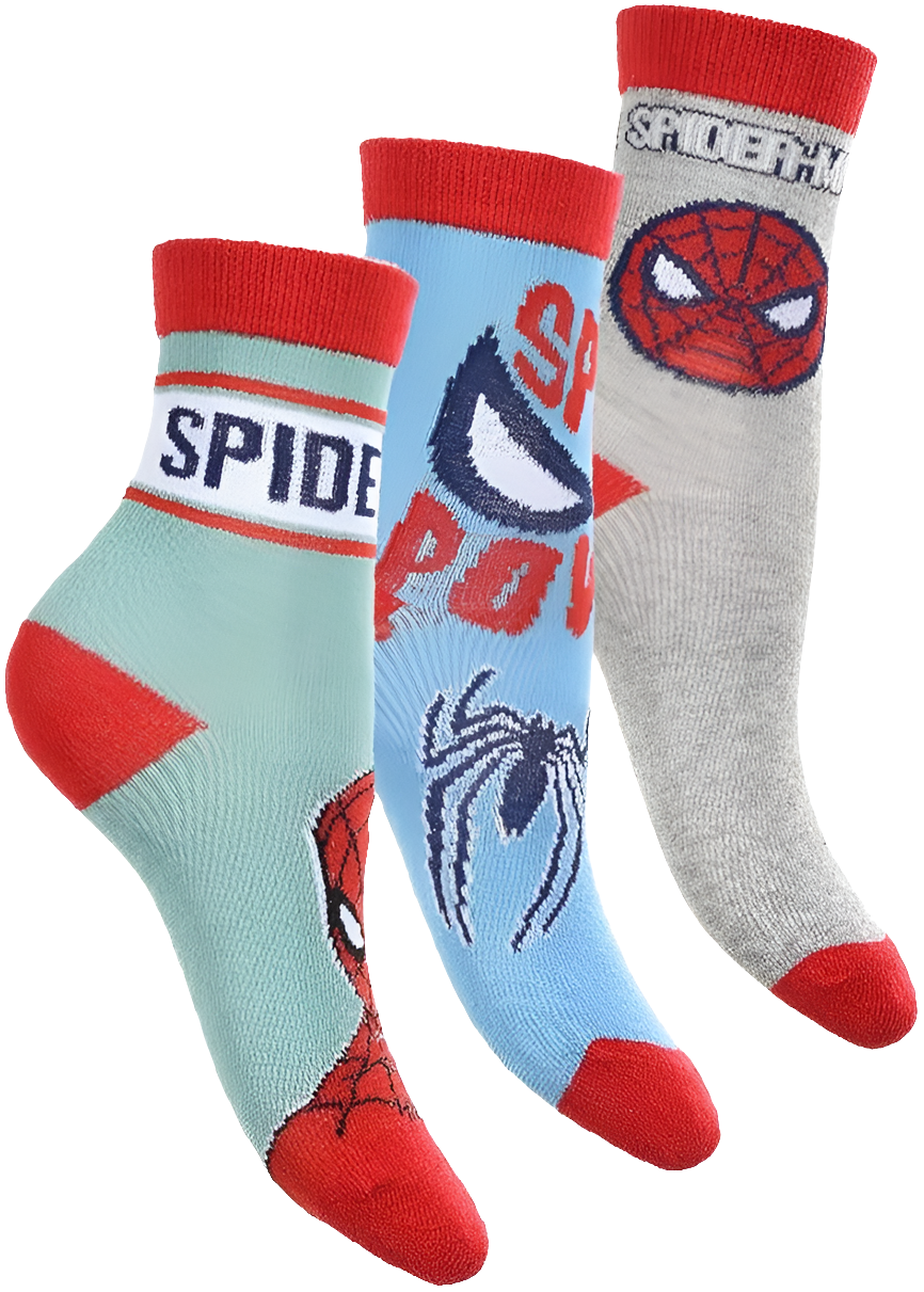 LOT DE 3 PAIRES DE CHAUSSETTES SPIDERMAN