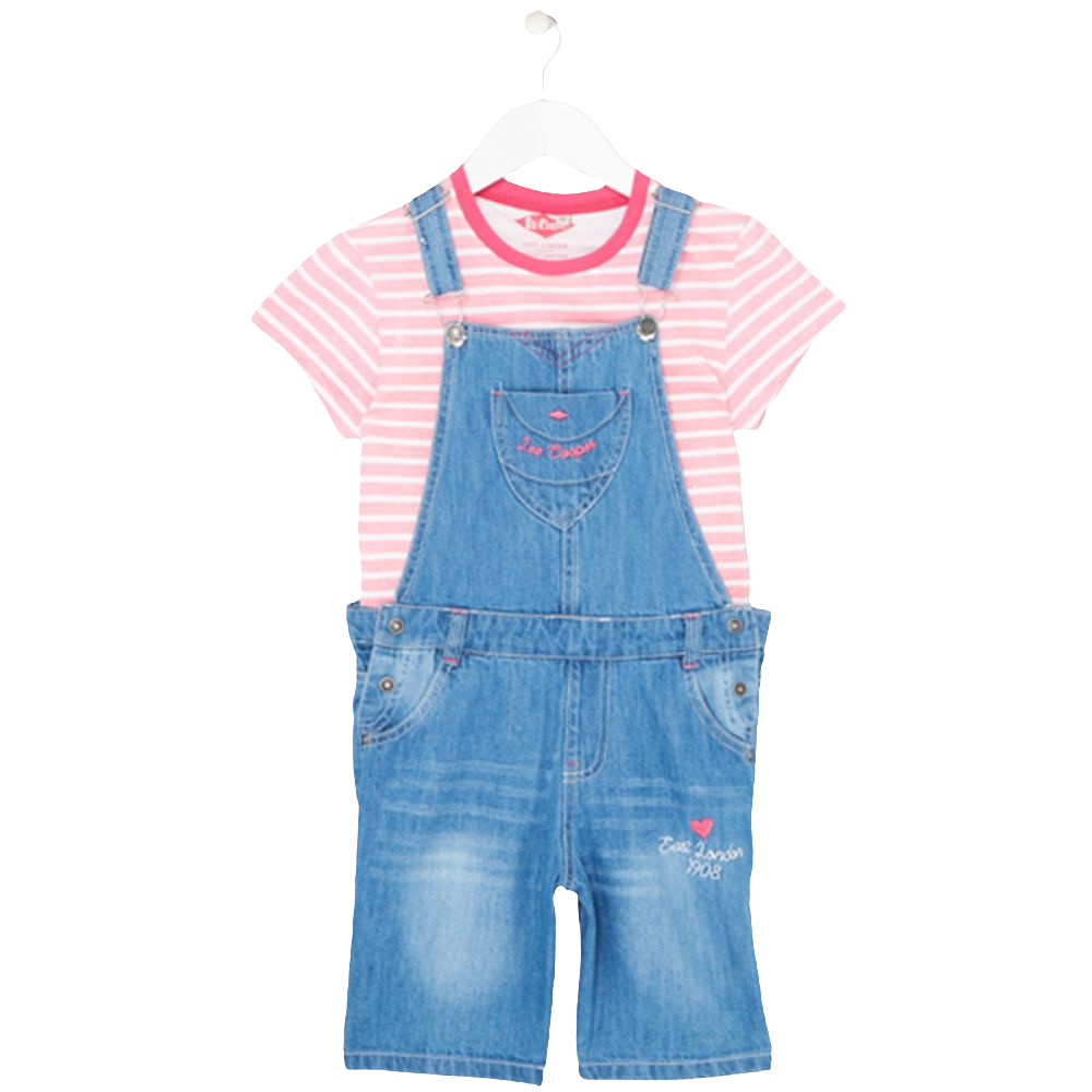 ENSEMBLE FILLE LEE COOPER SALOPETTE ET TEE SHIRT