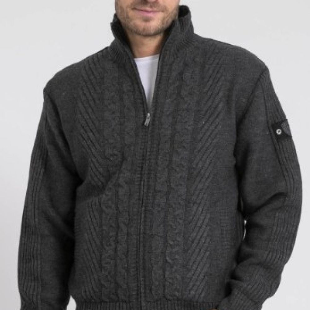 GILET ZIPPE COL MONTANT RITCHIE PUR COTON