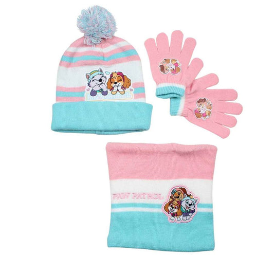 ENSEMBLE 3 PIECES  BONNET GANT ET SNOOD PAT PATROUILLE