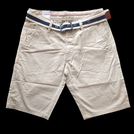 BERMUDA  AVEC CEINTURE COULEUR BEIGE