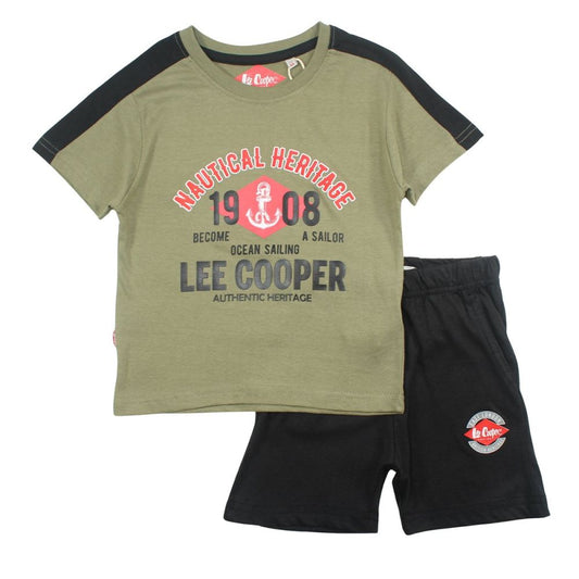 ENSEMBLE SHORT ET TEE SHIRT GARCON LEE COOPER