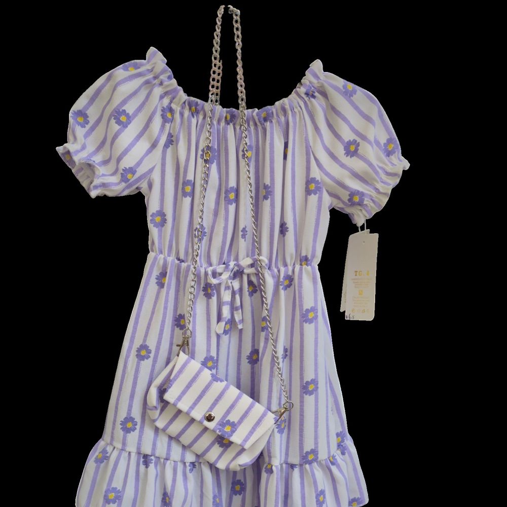 ROBE A FLEUR AVEC PETIT SAC