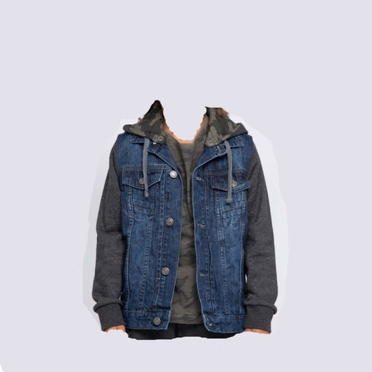 VESTE EN JEANS AVEC CAPUCHE