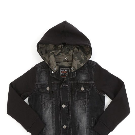 VESTE EN JEANS AVEC CAPUCHE